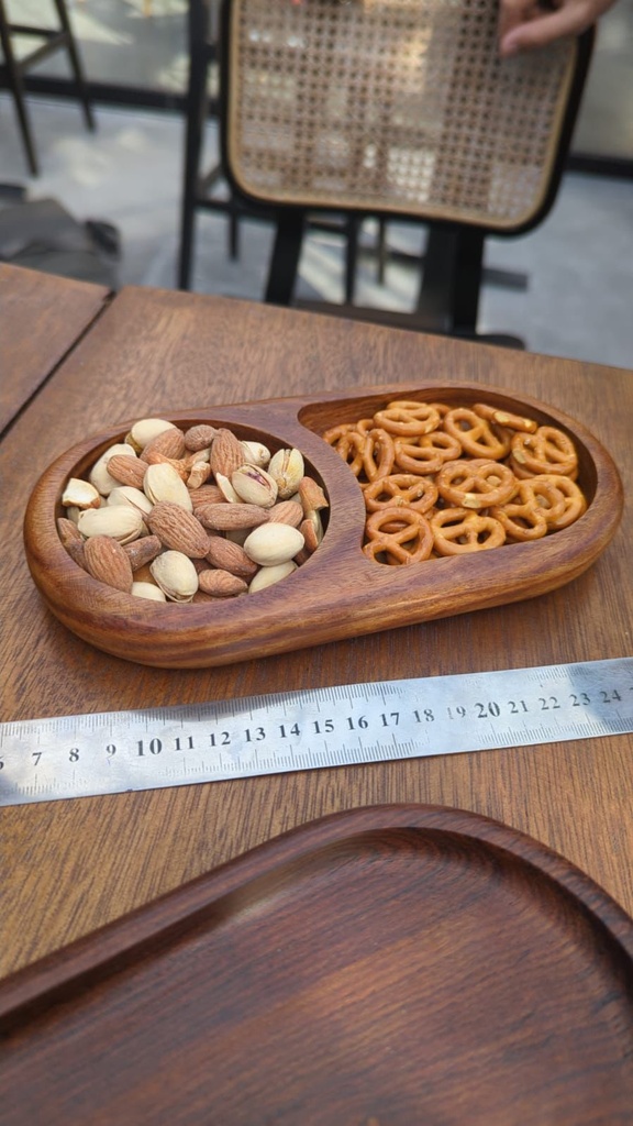 Handmade Egyptian Wooden Tray For Nuts