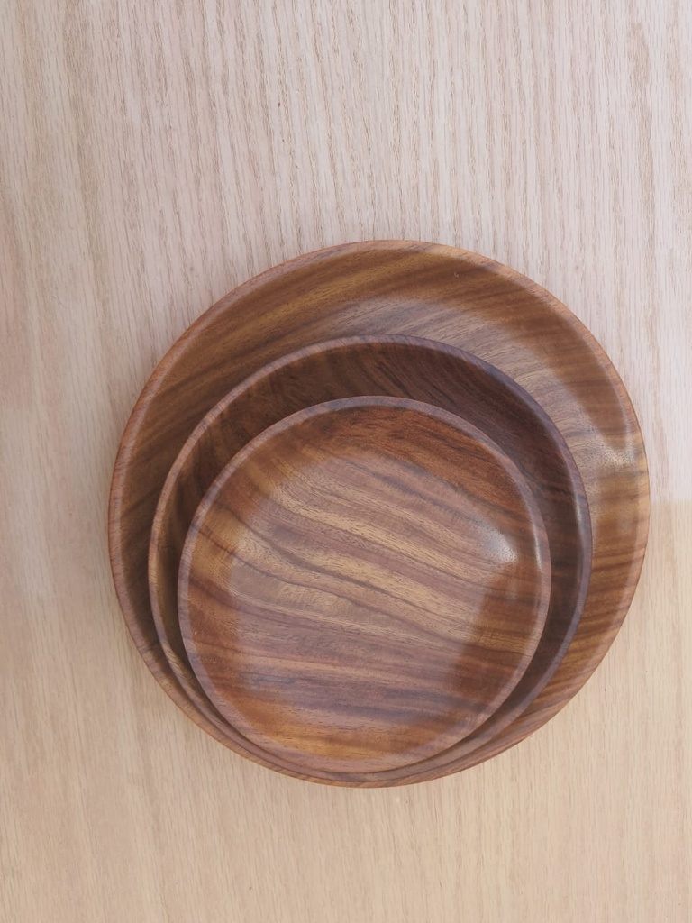 Elegant Handmade Wooden Plate 3 p