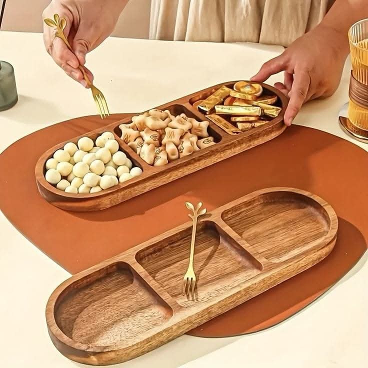 Handmade Egyptian Wooden Tray Set of 2