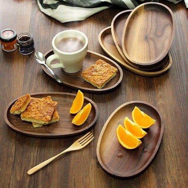 Handmade Egyptian Wooden Serving Tray 6 p