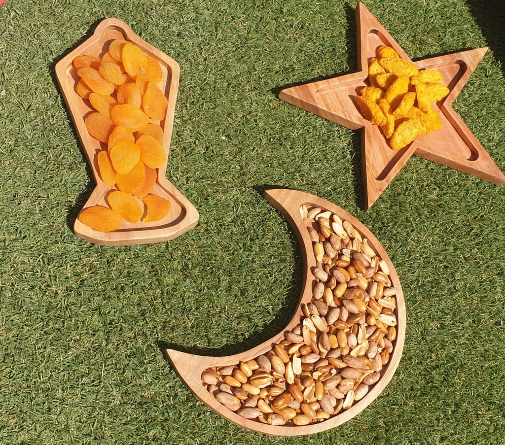 Handmade Egyptian Wooden Children Tray Set of 3
