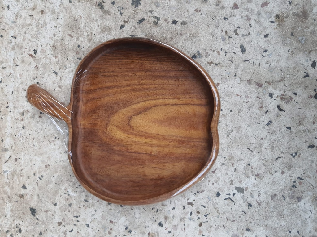 Handmade Egyptian Wooden Decorative Apple Plate