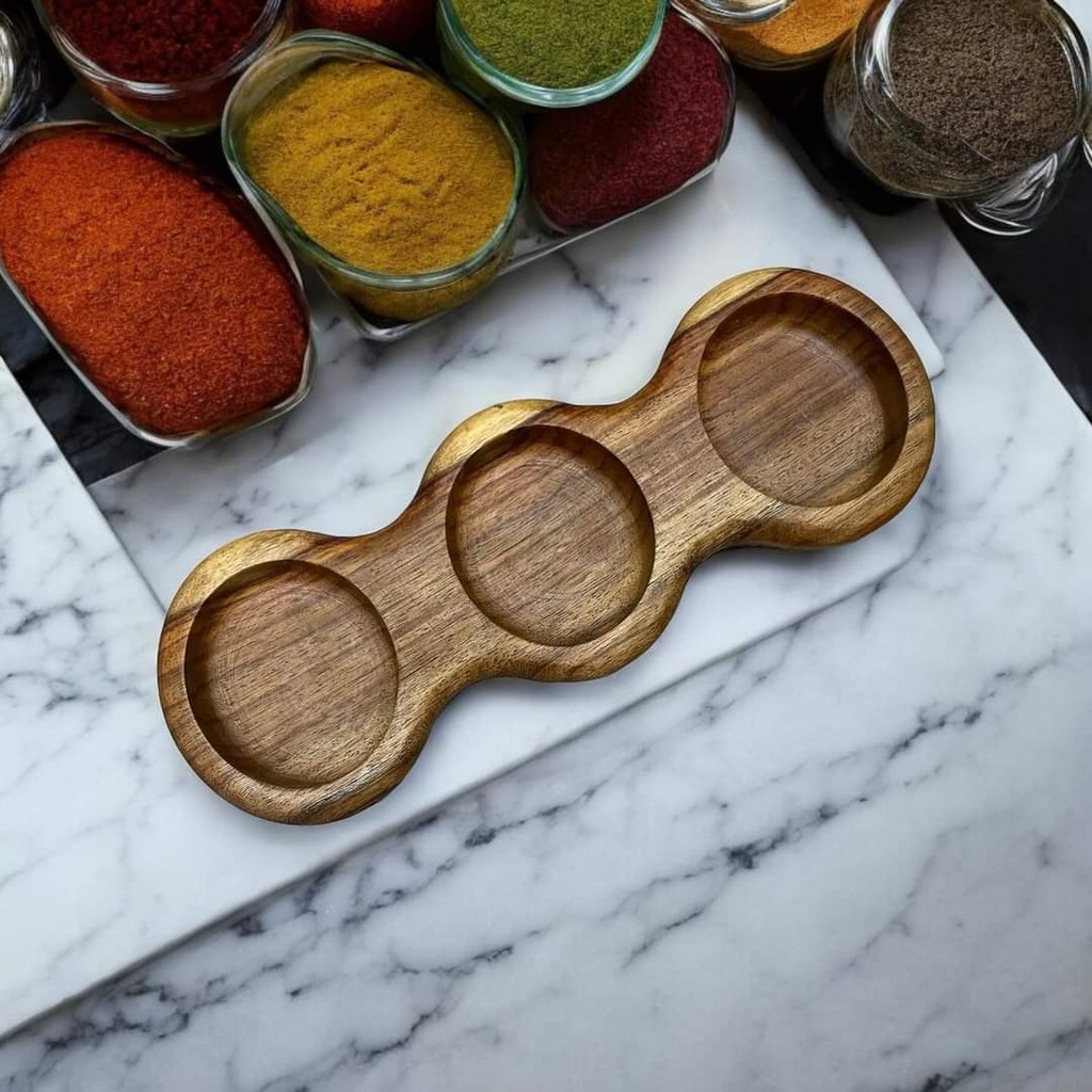 Handmade Egyptian Wooden Sauce Tray