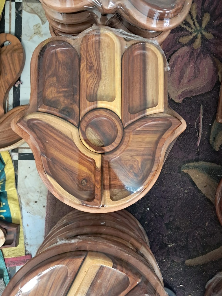 Handmade Egyptian Wooden Decorative Tray 7 p