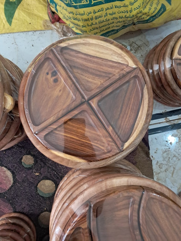 Handmade Egyptian Wooden Decorative Tray 5 P