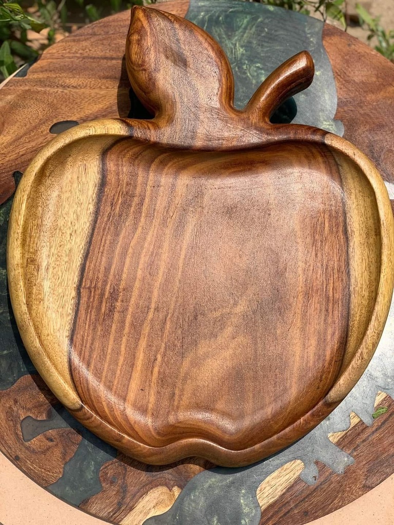 Handmade Egyptian Wooden Apple Tray