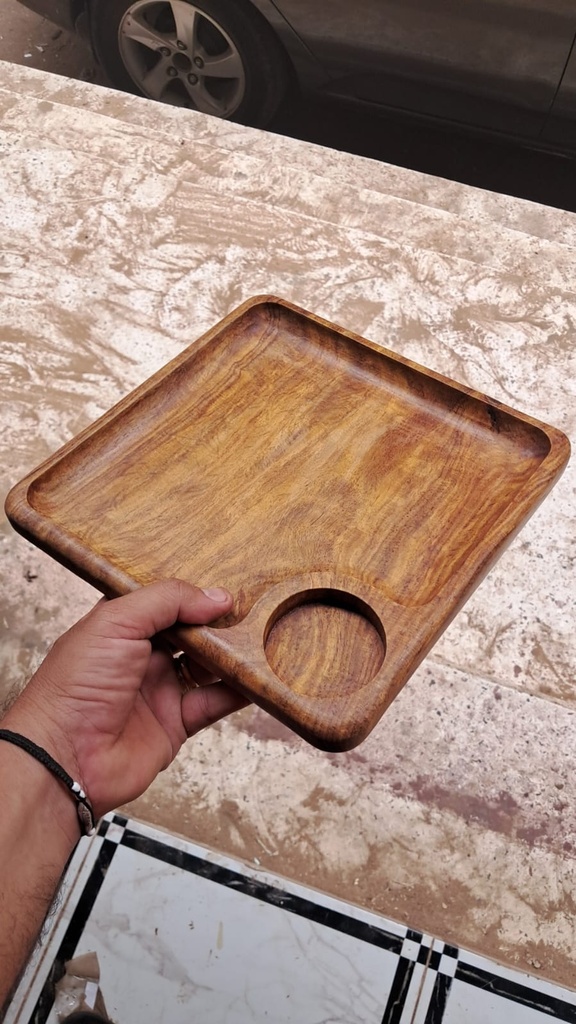 Handmade Egyptian Wooden Serving Tray